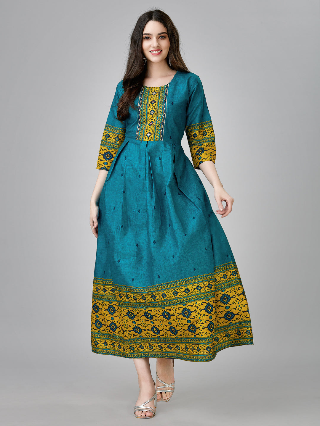 Blue Anarkali Kurti