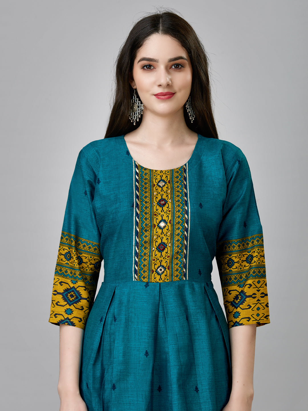 Anarkali Kurti Placket View