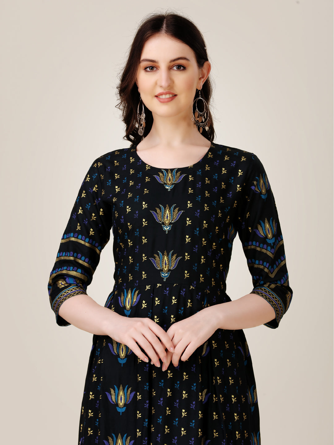 Anarkali Kurti Placket View