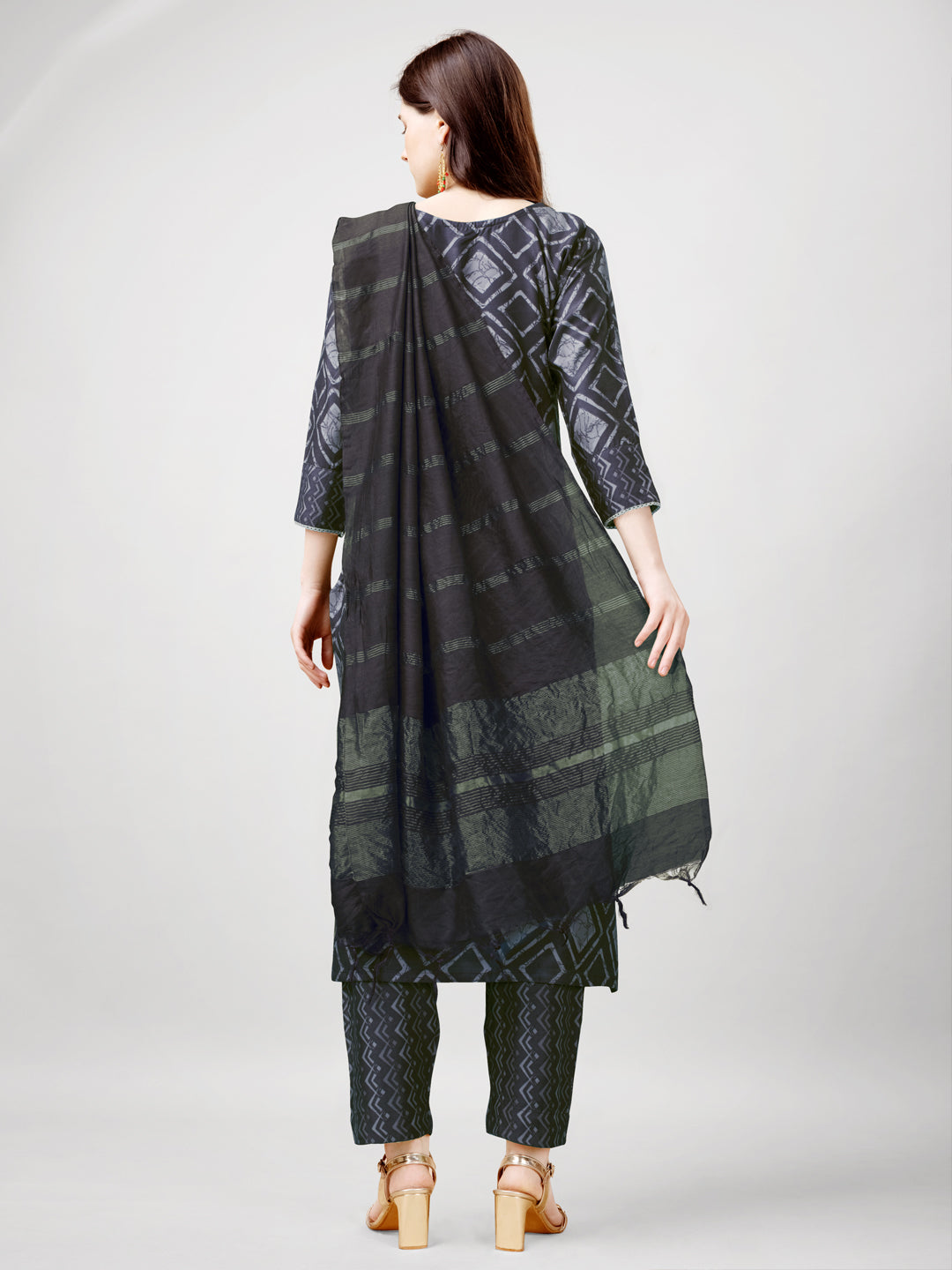 Embroidered Grey Rayon Kurta Sets for Women